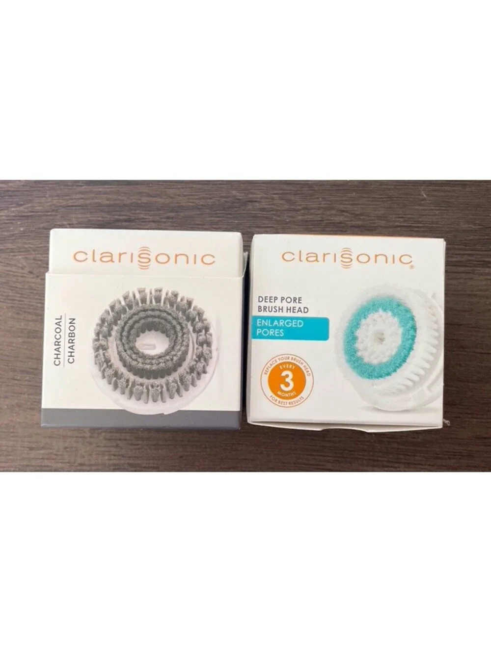 Clarisonic Deep Pore Charcoal Replacement Brush Heads authentic Lot Of 2 New